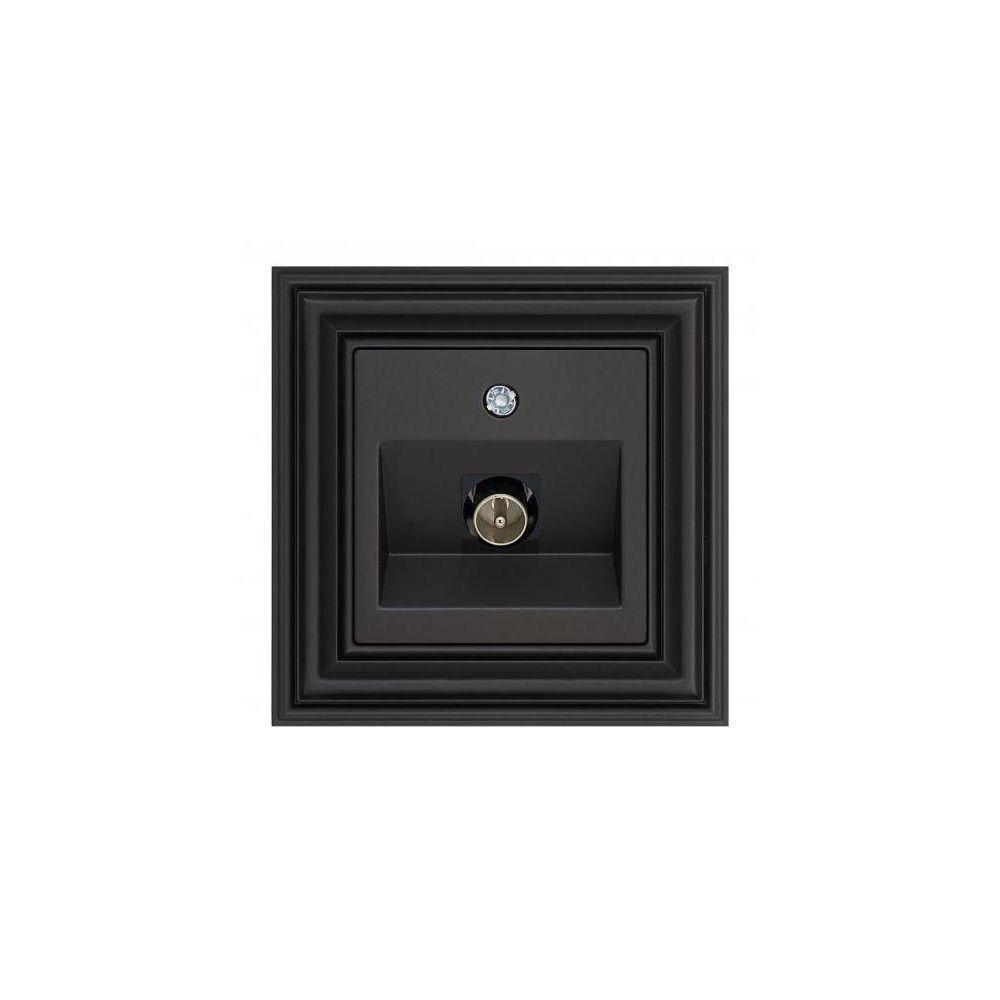 Розетка TV проходная Liregus Retro черный матовый 29-232