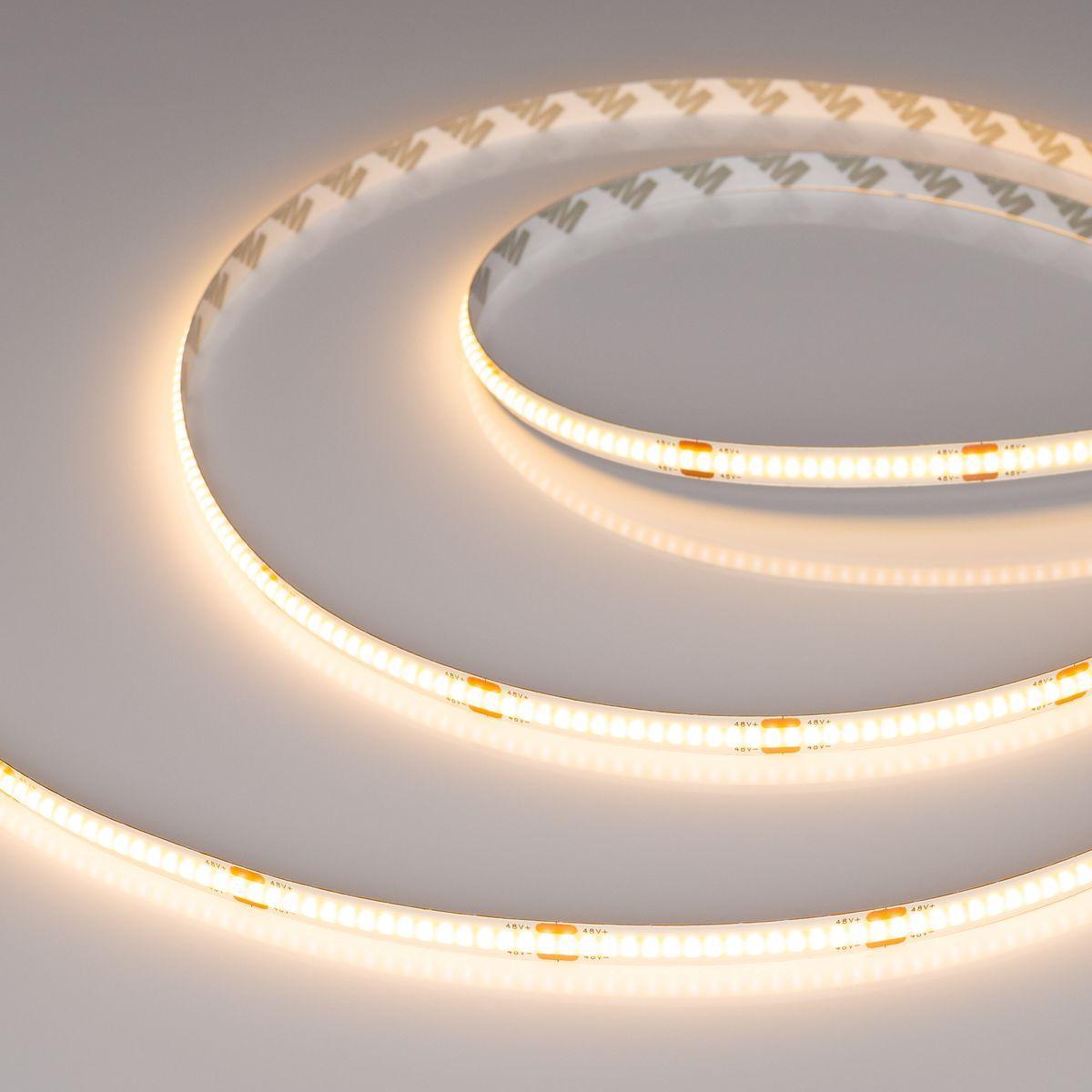 Светодиодная лента Arlight 8W/m 320LED/m CSP теплый белый 50М COB-X320-8mm 48V Warm2700 043242 Светодиодная лента Arlight 8W/m 320LED/m CSP теплый белый 50М COB-X320-8mm 48V Warm2700 043242