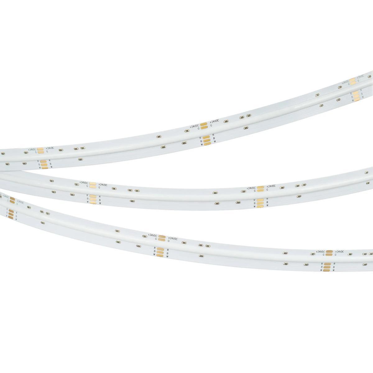 Светодиодная лента Arlight 15W/m 768LED/m CSPSMD холодный белый + разноцветный 5М COB-X768-12mm 24V 041787