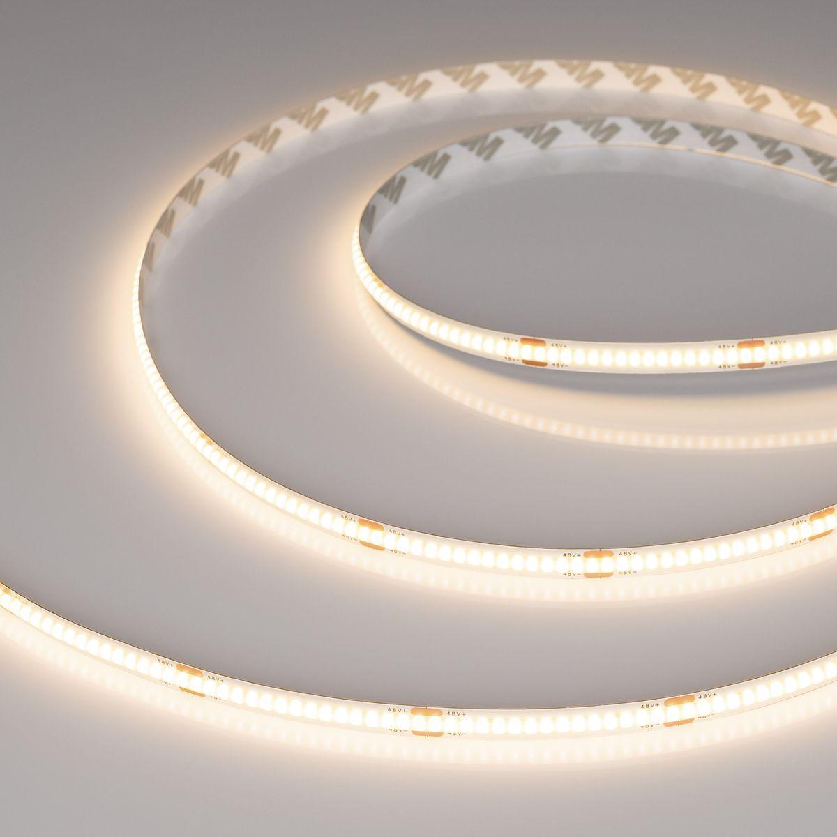 Светодиодная лента Arlight 8W/m 320LED/m CSP теплый белый 50М COB-X320-8mm 48V Warm3000 043244 Светодиодная лента Arlight 8W/m 320LED/m CSP теплый белый 50М COB-X320-8mm 48V Warm3000 043244