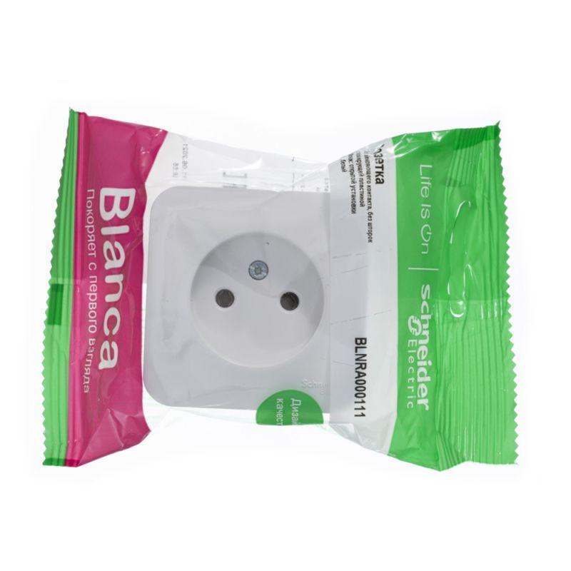 Розетка 2К Schneider Electric Blanca 16A 250V белая BLNRA000111 Розетка 2К Schneider Electric Blanca 16A 250V белая BLNRA000111