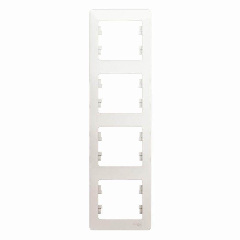 Рамка 4-постовая Schneider Electric Glossa перламутр GSL000608