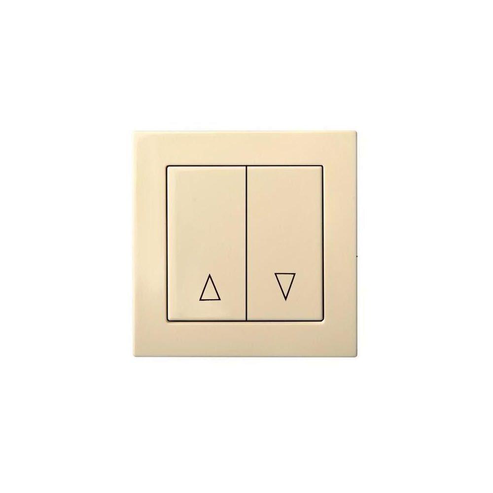 Выключатель жалюзи двухклавишный Liregus Epsilon бежевый 28-062