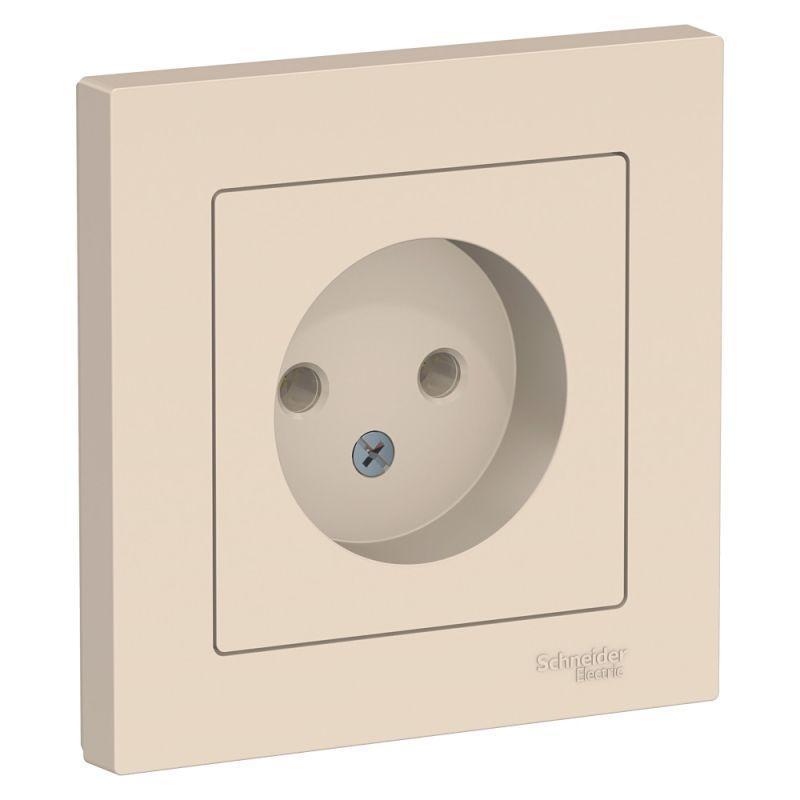Розетка 2К Schneider Electric AtlasDesign 16A 250V бежевая ATN000240 Розетка 2К Schneider Electric AtlasDesign 16A 250V бежевая ATN000240