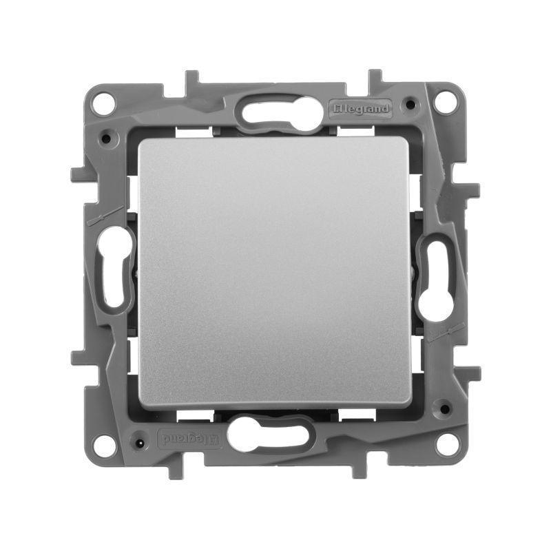 Выключатель одноклавишный Legrand Etika 10A 250V алюминий 672401 Выключатель одноклавишный Legrand Etika 10A 250V алюминий 672401