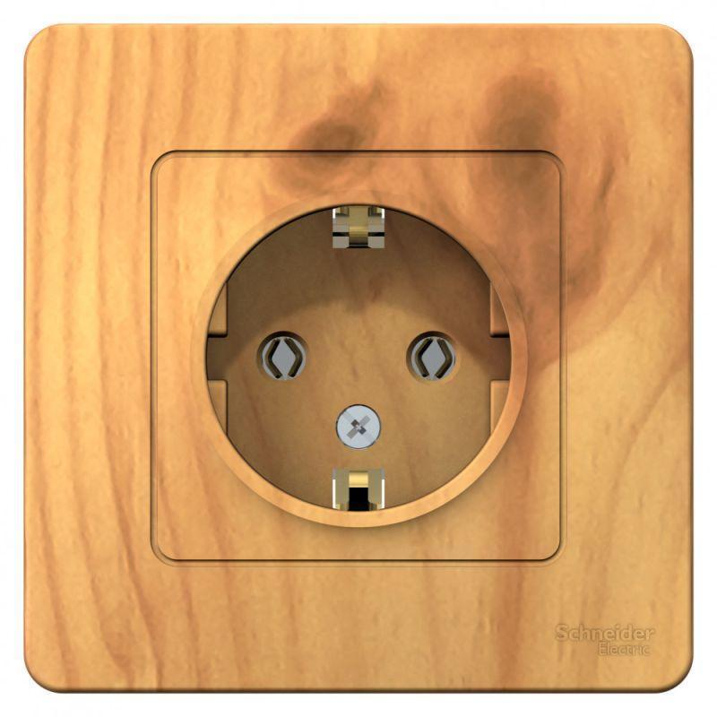 Розетка 2К+З Schneider Electric Blanca 16A 250V ясень BLNRS001015