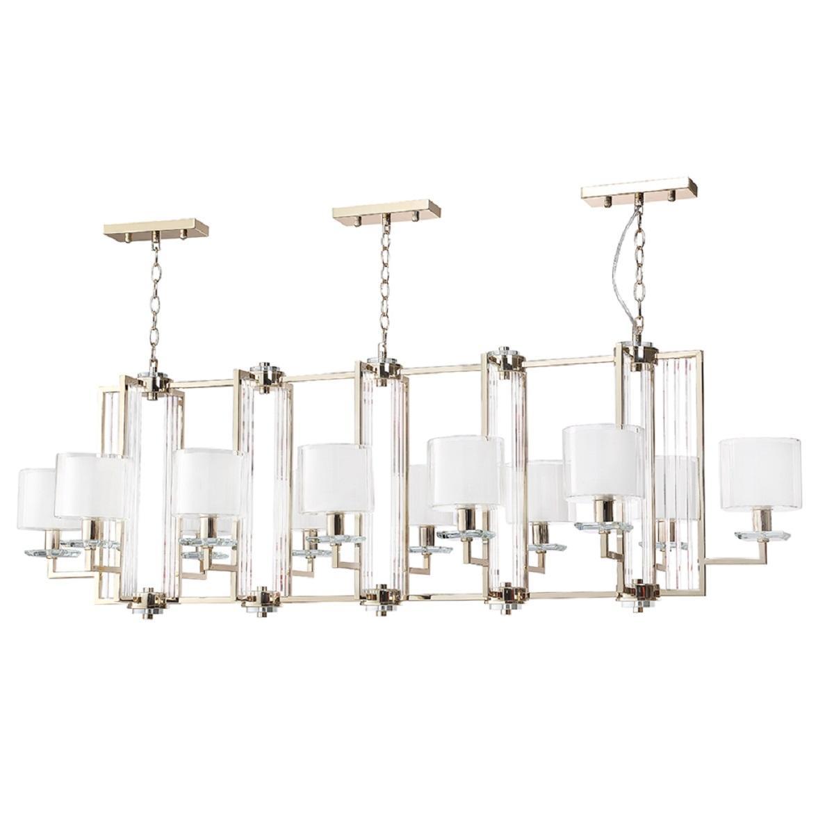 Подвесная люстра Crystal Lux Nicolas SP12 L1600 Gold/White