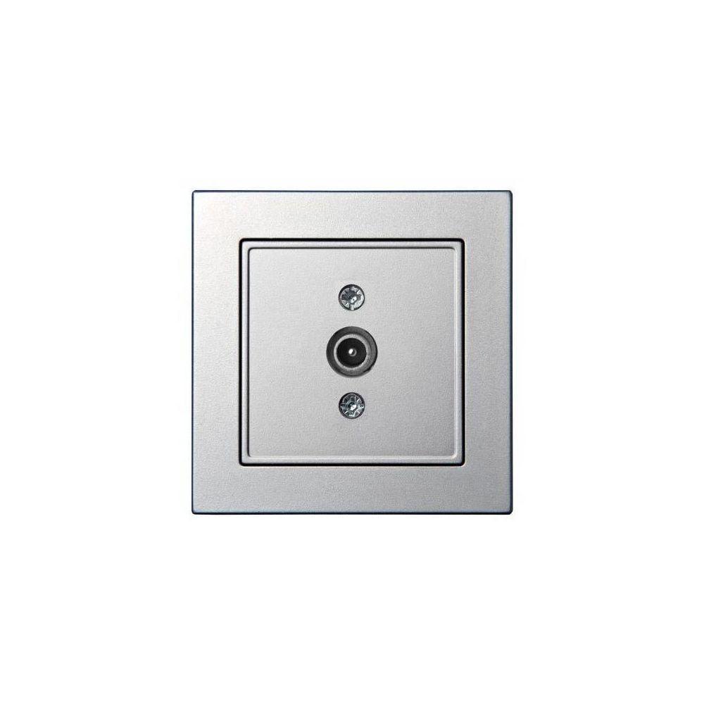 Розетка TV оконечная Liregus Epsilon серебро 28-1821