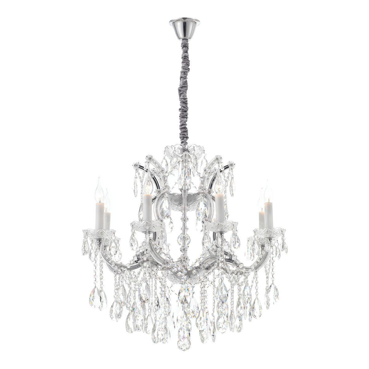 Подвесная люстра iLamp Diamond 6071-8 CR+CL Подвесная люстра iLamp Diamond 6071-8 CR+CL