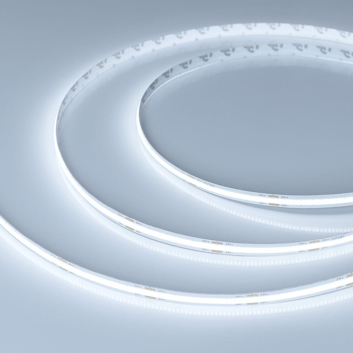 Светодиодная лента Arlight 10W/m 480Led/m CSP холодный белый 20M COB-X480-8mm 24V White6000 048022 Светодиодная лента Arlight 10W/m 480Led/m CSP холодный белый 20M COB-X480-8mm 24V White6000 048022