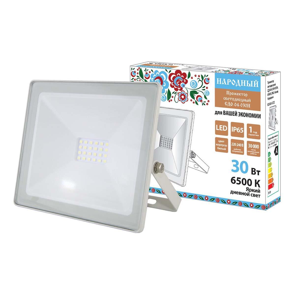 Прожектор светодиодный TDM Electric Народный СДО-04-030Н 30W 6500K SQ0336-0272 Прожектор светодиодный TDM Electric Народный СДО-04-030Н 30W 6500K SQ0336-0272
