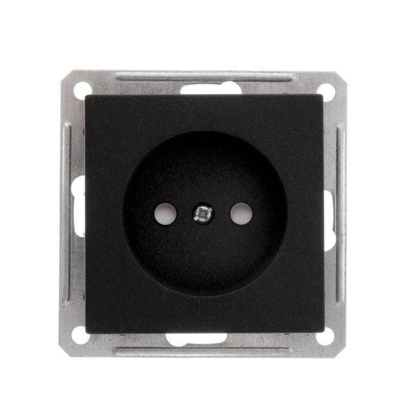 Розетка 2К Schneider Electric W59 16A 250V со шторками черный бархат RS16-151-6-86