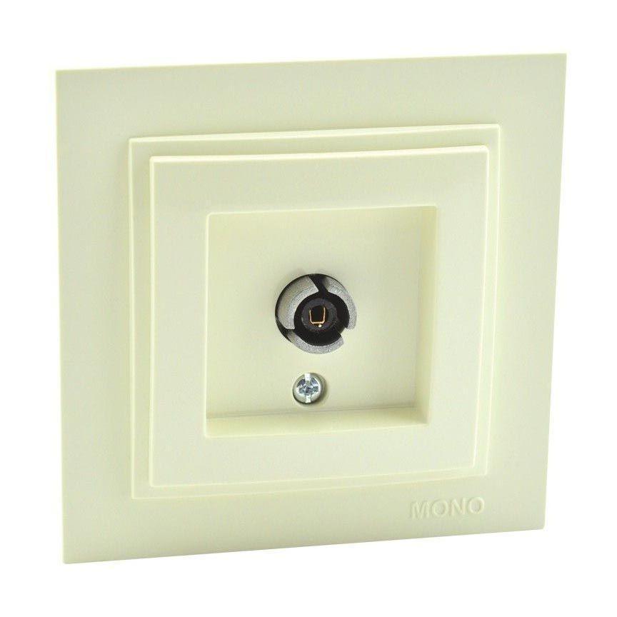 Розетка TV концевая Mono Electric Despina экран крем 102-170005-138