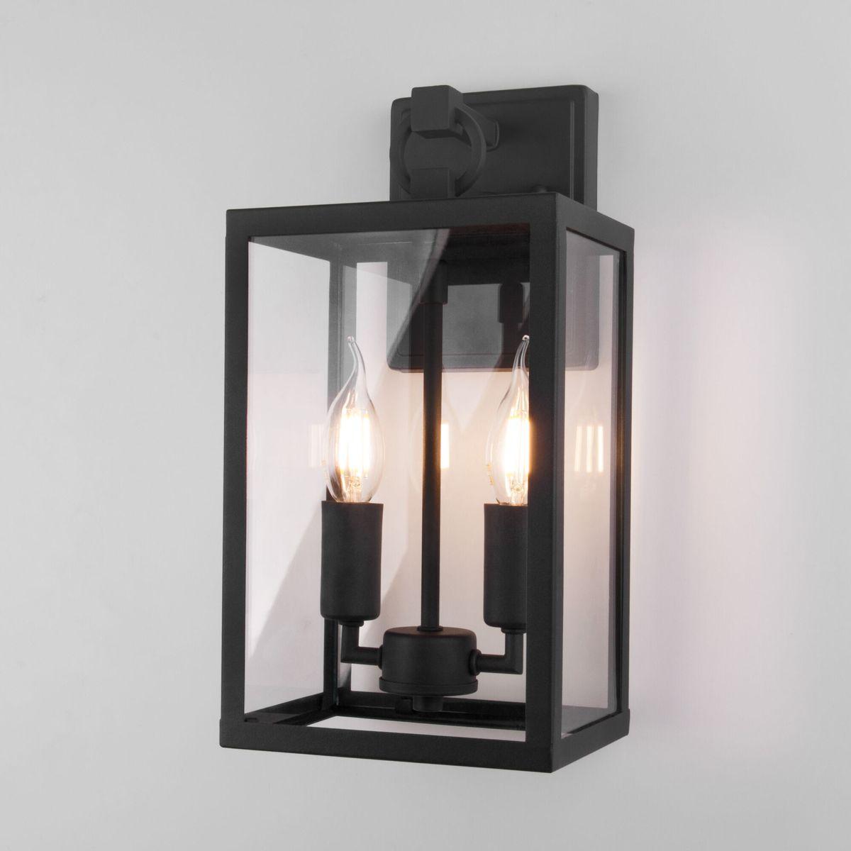 Уличный настенный светильник Elektrostandard Candle 35150/D черный a058260 Уличный настенный светильник Elektrostandard Candle 35150/D черный a058260