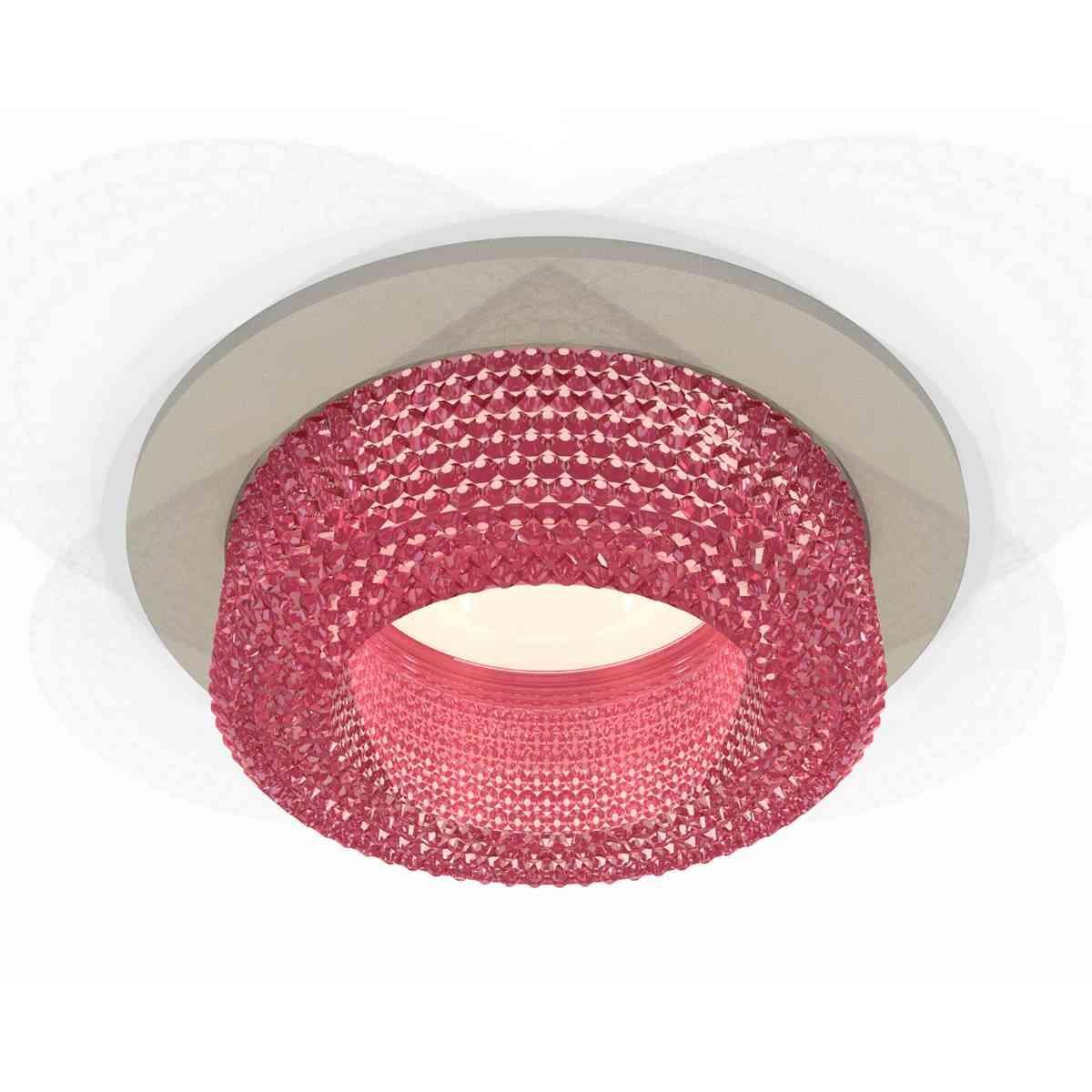 Комплект встраиваемого светильника Ambrella light Techno Spot XC7623022 SGR/PI серый песок/розовый (C7623, N7193)