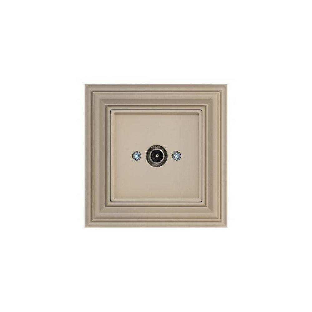 Розетка TV проходная Liregus Retro кремовый омбре 29-128