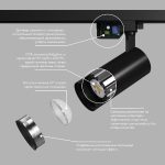 Трековый однофазный светильник Denkirs Solid Koper DK6452-BK