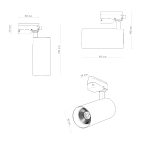 Трековый однофазный светильник Denkirs Solid Koper DK6453-BK