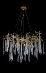 Подвесная люстра Crystal Lux Reina REINA SP8 D1000 GOLD PEARL