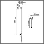 Ландшафтный светильник Odeon Light Nature Dande 7121/2GL
