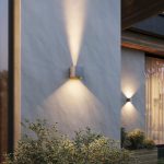 Уличный настенный светильник Arlight LGD-PERAN-WALL-S120x120-6W Warm3000 (BK, 0-80 deg, 230V) (IP65 Бетон) 051748