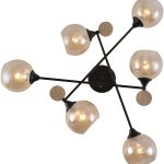 Потолочная люстра Reluce 01491-0.3-06 BK+WOOD