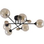 Потолочная люстра Reluce 01491-0.3-06 BK+WOOD