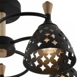 Люстра на штанге Reluce 01515-0.3-03 BK+WOOD