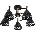 Люстра на штанге Reluce 01515-0.3-05 BK+WOOD