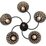 Люстра на штанге Reluce 01515-0.3-05 BK+WOOD