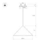 Подвесной светильник Arlight SP-MAKOTO-R240-10W Warm3000 (BK, 36 deg, 230V, TRIAC) 057212