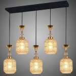 Подвесная люстра Reluce 02003-0.9-05L AMBER