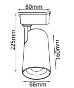 Трековый светильник Crystal Lux CLT 0.31 006 CLT 0.31 006 20W WH