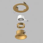 Встраиваемый светильник Lightstar Domino (214613+214603+214003) D61303GMOD