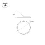 Насадка антибликовая Arlight LGD-ARTIFACT-HALF-SNOOT-R65 (WH) (Металл) 057159