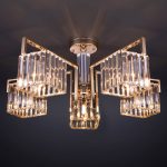 Потолочная люстра Eurosvet April 10126/5 золото/прозрачный хрусталь Strotskis Smart (10117/5)