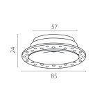 Рамка скрытого монтажа вогнутая для светильников Lightstar Spira 0741х6 (D65) 074106-01