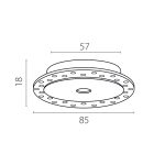Рамка скрытого монтажа плоская для светильников Lightstar Spira 0741х6 (D65) 074106-02