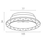 Рамка скрытого монтажа вогнутая для светильников Lightstar Spira 0742х6 (D85) 074206-01