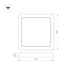 Встраиваемый светильник Arlight CL-Fiokk-S300x300-25W Day4000-Mix 034472