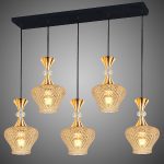 Подвесная люстра Reluce 09004-0.9-05L AMBER