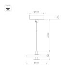 Подвесной светильник Arlight SP-KOTARO-R350-12W Warm3000 (BG-BG, 36 deg, 230V, TRIAC) 057228