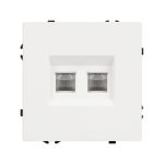 Механизм сдвоенной компьютерной розетки Arlight SCT-NOBE-MPC2-SFPL-WH (RJ-45, CAT6) 054312