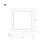 Встраиваемый светильник Arlight CL-Fiokk-S180x180-12W Day4000-Mix 034470