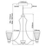 Люстра на штанге Kichler Kayva QN-KAYVA13-PN
