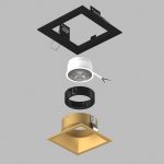 Встраиваемый светильник Lightstar Domino (214517+214503+214007) D51703BMOD