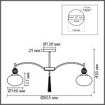 Люстра на штанге Lumion Neoclassi Gloriya 8272/8C