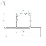 Профиль Arlight SL-LINIA32-FANTOM-3000 ANOD 036225
