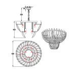 Потолочная люстра Delight Collection Calligo 4424-600 ti-gold/amber
