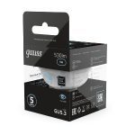 Лампа cветодиодная диммируемая Gauss GU5.3 5W 4100K матовая 101505205-D